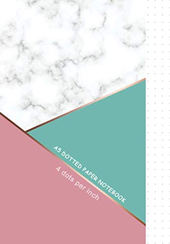 Imagen de archivo de A5 Dotted Paper Notebook: Dotted Grid/Graph Notebook for Writing, Drawing, ToDo List, Planner, Journaling, Bullet Journal with 4 Dots Per inch with Numbered Pages - White Marble, Teal, Rose Gold a la venta por Revaluation Books