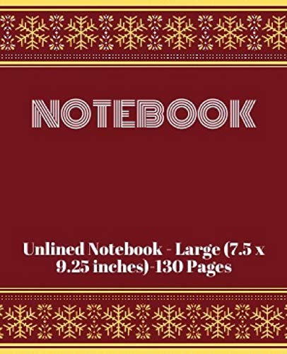 Stock-Bild f�r NOTEBOOK: Unlined Notebook - Large (7.5 x 9.25 inches) - 130 Pages