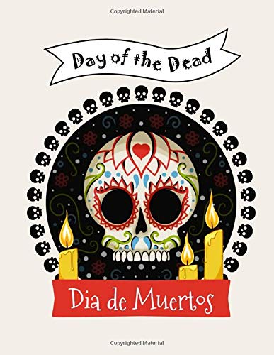 9781696940450: Day of the Dead: Da de Muertos colouring book preschool children, colour in the line, simple large shapes, activity book for kids, ages 1-8, nursery, ... Halloween, primary school, Mexico, Mexican