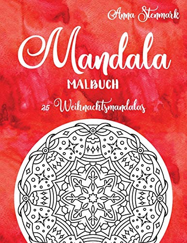 9781697061895: Mandala Malbuch: 25 Weihnachtsmandalas: Das rote Buch (Entzckende Mandala Malbcher)