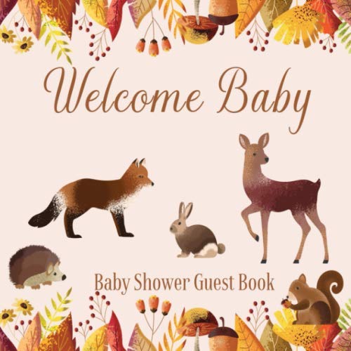 Stock image for Baby Shower Guest Book Welcome Baby: Autumn Fall Woodland Theme Decorations | Sign in Guestbook Keepsake with Address, Baby Predictions, Advice for Parents, Wishes, Photo & Gift Log for sale by Revaluation Books