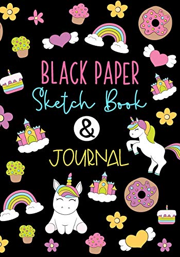 Stock image for BLACK PAPER Sketch Book & Journal: A Journal And Sketchbook For Girls With Black Pages Gel Pen Paper for sale by ThriftBooks-Dallas