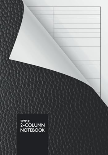 Imagen de archivo de Simple 2-Column Notebook: DIN A5 | 110 Pages | Perfect Binding | Durable Softcover | Lined With 2-Column Template a la venta por Ergodebooks