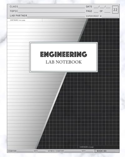 Imagen de archivo de Engineering Lab Notebook: Engineer Laboratory Experiments Using Quadrille Graph Paper with Alternating Lined Ruled Pages Students: 100 Pages Professional Layout 8" x 10" (Notebooks for Students) a la venta por Revaluation Books