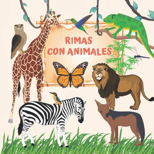 Imagen de archivo de RIMAS CON ANIMALES: LIBRO INFANTIL CON ACTIVIDADES EDUCATIVAS | FOMENTA EL LENGUAJE Y CONOCIMIENTO DEL MUNDO NATURAL | NIOS Y NIAS DE 4 A 9 AOS | . Y COLOREAR | REGALO ORIGINAL Y CREATIVO. a la venta por Revaluation Books