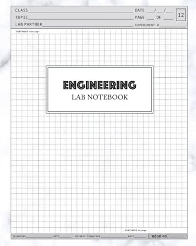 9781698602059: Engineering Lab Notebook: Engineer Laboratory Experiments Using Quadrille Graph Paper: 100 Pages Professional Layout 8" x 10" (Notebooks for Students)