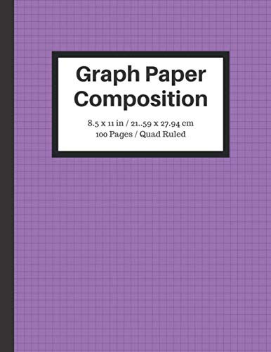 Graph Paper Composition Notebook: Large Grid Paper, 8.5 x 11 in, Quad  Ruled, 100 Pages / 50 Sheets, Purple Cover by Press, JL: Brand New  Paperback (2019)