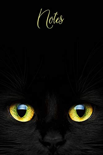 Imagen de archivo de Notes: Black Cat Notebook Journal with Yellow Eyes Design|Wide-Ruled| 120 pages| Glossy Cover|Perfect Gift for Halloween, Thanksgiving or Fall . Ideas, School, To-Do-List,Creative Ideas a la venta por Ergodebooks