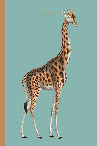 Stock image for Notebook: Vintage Camelopardis Giraffe on Blue - The Giraffe (1837) by Georges Cuvier | Recycled Lined Blank Journal for sale by Revaluation Books