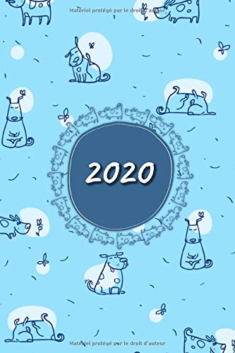 Stock image for 2020: Agenda 2020 scolaire chien |Beau chien calendrier pour 2020! Avec 12 mois format journalier A5 - planificateur for sale by Revaluation Books