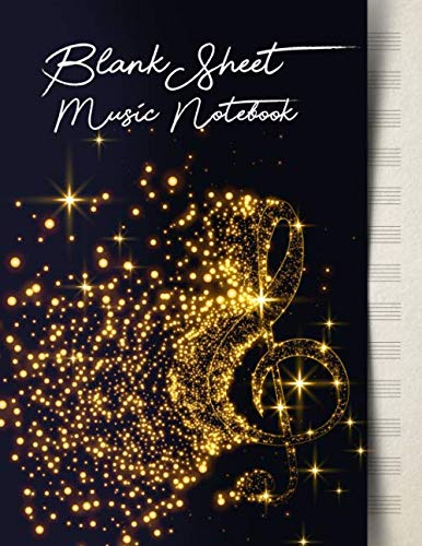 Imagen de archivo de Blank Sheet Music Notebook: Music Manuscript Paper | Beautiful Gold Music Note Design (Music Composition Books) a la venta por Revaluation Books