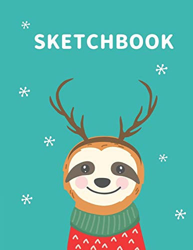 Sketchbook: A Cute Sloth Kawaii Sketchbook for Kids: 100 Pages of 8. 5 X11 Blank Paper for Drawing, Doodling Or Sketching