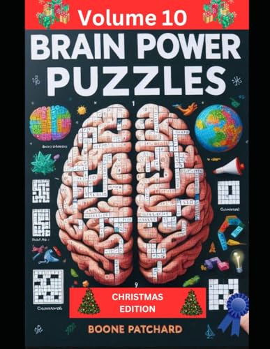 9781700235428: Brain Power Puzzles 10: A Christmas Activity Book of over 200 Unique and Varied Puzzles, Word Searches, Anagrams, Riddles and More