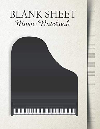 Imagen de archivo de Blank Sheet Music Notebook: Music Manuscript Paper | Big Piano Design (Music Composition Books) a la venta por Revaluation Books