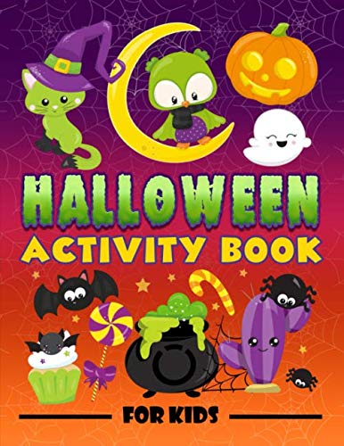 Stock image for Halloween Activity Book for Kids: A Fun Workbook for Children Ages 3-10 with Mazes, Learn to Draw + Count, Word Search Puzzles, Seek Games, Coloring & More for sale by ThriftBooks-Atlanta