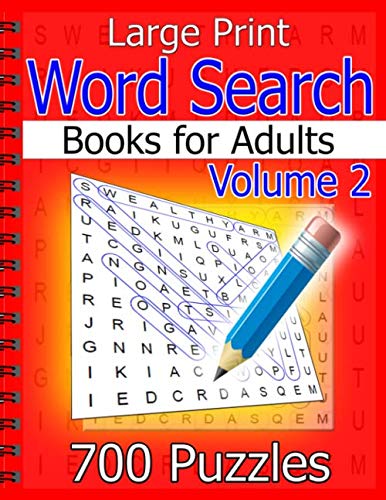 9781701244702: Large Print Word Search Books for Adults Volume 2: 700 Puzzles
