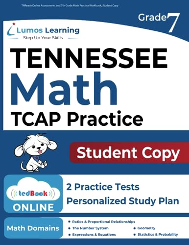 Beispielbild fr TNReady Online Assessments and 7th Grade Math Practice Workbook, Student Copy: Tennessee Test Study Guide zum Verkauf von ThriftBooks-Dallas