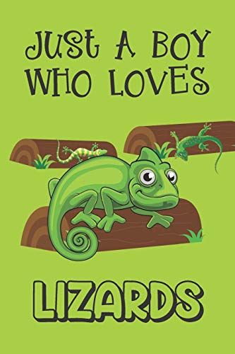 Stock image for Just A Boy Who Loves Lizards: Lizard Gifts: Novelty Gag Notebook Gift: Lined Paper Paperback Journal Book for sale by Revaluation Books