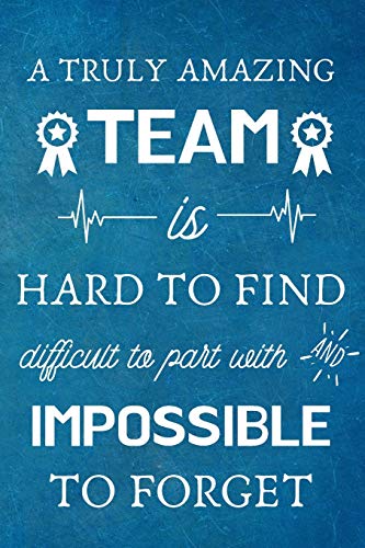 

A Truly Amazing Team is Hard to Find - Difficult to Part With and Impossible to Forget: Appreciation