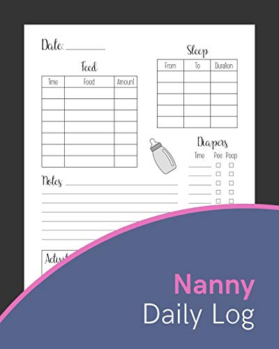 Stock image for Nanny Daily Log: All-In-One Daily Routine Tracker For Babies & Toddlers: Feed, Sleep, Diapers, Activities & Notes (Baby Activity Tracker, Nanny Organizer) for sale by WorldofBooks
