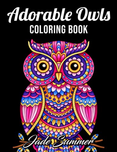 9781702352031: Adorable Owls: An Adult Coloring Book with Cute Owl Portraits, Fun Owl Designs, and Relaxing Mandala Patterns