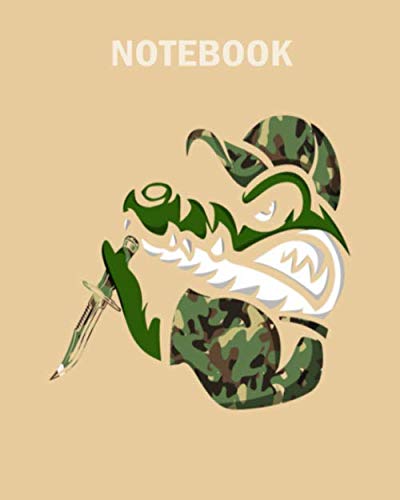 Stock image for Notebook: crocodile alligator camouflage soldier knife gift - 50 sheets, 100 pages - 8 x 10 inches for sale by Revaluation Books