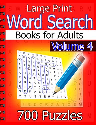 Stock image for Large Print Word Search Books for Adults Volume 4: 700 Puzzles for sale by Revaluation Books