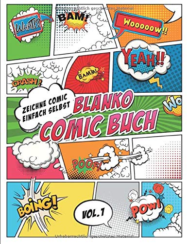 Beispielbild fr Blanko Comic Buch Zeichne Comic Einfach Selbst: Comicheft mit Leeren Rastern und Sprechblasen - tolles Geschenk fr Kinder und Erwachsene, um Kreativitt zu Verbessern (Superhero Comics) zum Verkauf von medimops
