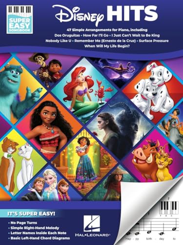 Stock image for Disney Hits - Super Easy Songbook: 47 Simple Arrangements for Piano With Lyrics for sale by Blackwell's