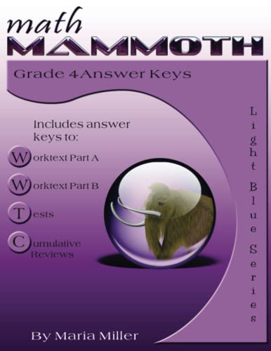 Beispielbild fr Math Mammoth Grade 4 Answer Keys zum Verkauf von ZBK Books