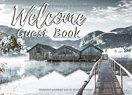 Stock image for Welcome Guest Book: Winter Cabin | Rustic Guest Book for Vacation Home, Lake House, Bed and Breakfast, Cabin | 8,25 x 6 inches, 101 pages | Record Memories & Visitors Comments for sale by Revaluation Books