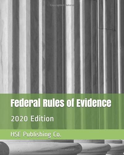 9781707216413: Federal Rules of Evidence (2020 Edition): with Advisory Committee Notes