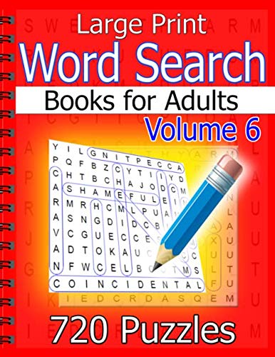 Stock image for Large Print Word Search Books for Adults Volume 6: 720 Puzzles for sale by Revaluation Books