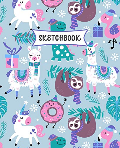 Imagen de archivo de Sketchbook: Sloth, Unicorn and Llama Sketch Book for Kids | Practice Drawing and Doodling | Fun Sketching Book for Toddlers & Tweens a la venta por Lucky's Textbooks
