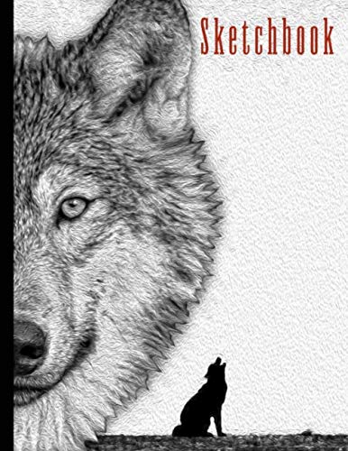 Stock image for Sketchbook: Wolf Themed Personalized Artist Book | Soft Cover Blank Sketch Pad Tablet | 8.5" x 11", 108 pages | Gifts for Kids Girls Boys Teens Adults | for Drawing Painting Charcoal Ink for sale by SecondSale