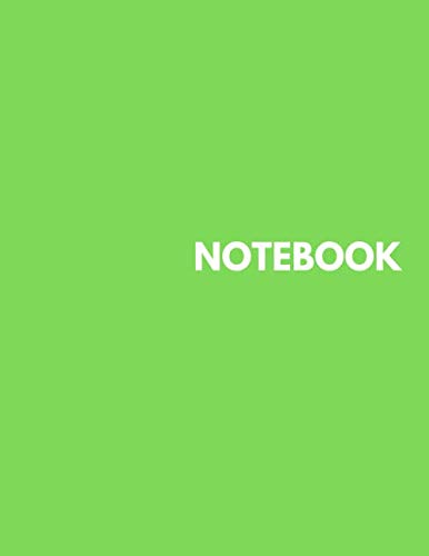 Beispielbild fr Notebook - Unlined Notebook - Large (8.5 x 11 inches) - 100 Pages - Green Cover zum Verkauf von Revaluation Books