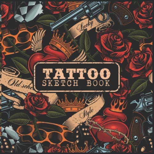 Tattoo Sketchbook for Tattoo Artists: 8 inch x 10 inch, Body Art