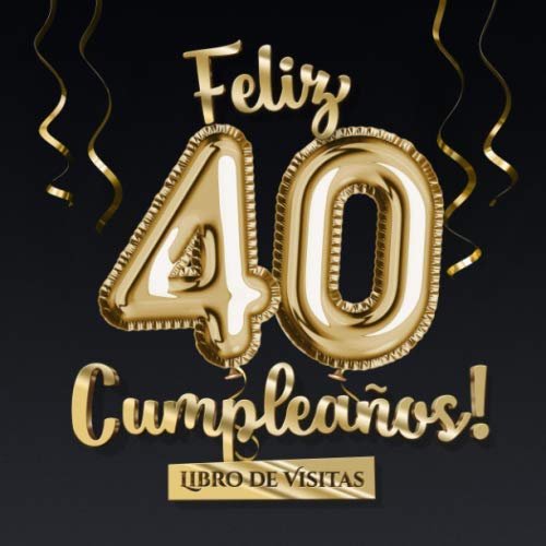 40 cumpleaños, Madera, Incluye lápiz, para Escribir el número de cumpleaños, Regalo Libro de visitas CREOFANT 