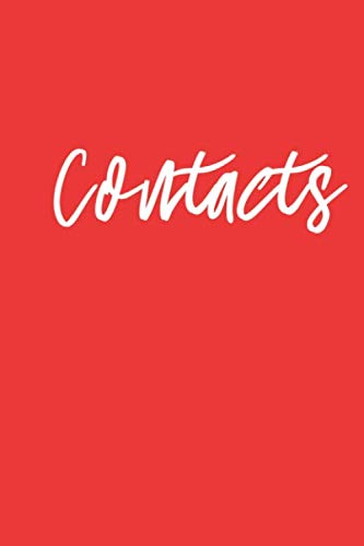 Stock image for Contacts: Red Address Book | Alphabetical A-Z Phone Email Birthday Addresses Journal with Tabs (Size 6 x 9, 157 Lined Pages) Business Contact Book for sale by Revaluation Books
