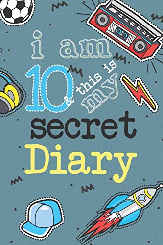 Imagen de archivo de I Am 10 And This Is My Secret Diary: Activity Journal Notebook for Boys 10th Birthday | Hand Drawn Images Inside | Drawing Pages & Writing Pages | Age . with Basketball, Football, Skateboard, Rocket a la venta por WorldofBooks