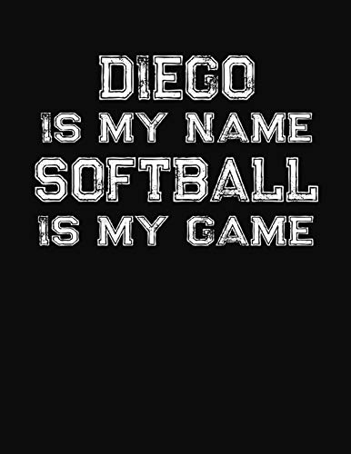 Stock image for Diego Is My Name Softball Is My Game: Softball Themed College Ruled Compostion Notebook - Personalized Gift for Diego for sale by Ergodebooks
