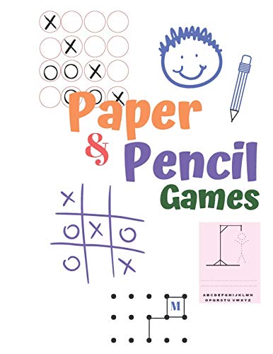 Stock image for Paper & Pencil Games: Paper & Pencil Games: 2 Player Activity Book, Blue | Tic-Tac-Toe, Dots and Boxes | Noughts And Crosses (X and O) | Hangman | Conncet Four-- Fun Activities for Family Time for sale by BooksRun