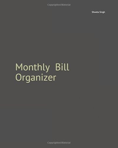 Stock image for Monthly Bill Organizer: Budgeting Planner 2020:Daily Weekly & Monthly Expense Tracker Organizer For Budget Planner And Financial Planner Workbook for sale by Revaluation Books