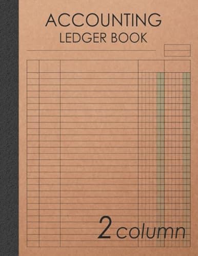 Beispielbild fr Accounting Ledger Book 2 Column: 120 pages , 8.5 x 11 inches ( large size ) , Brown craft paper style cover : Simple / General Accounting Ledger Book for Bookkeeping (Account Ledger Blank Book) zum Verkauf von Revaluation Books