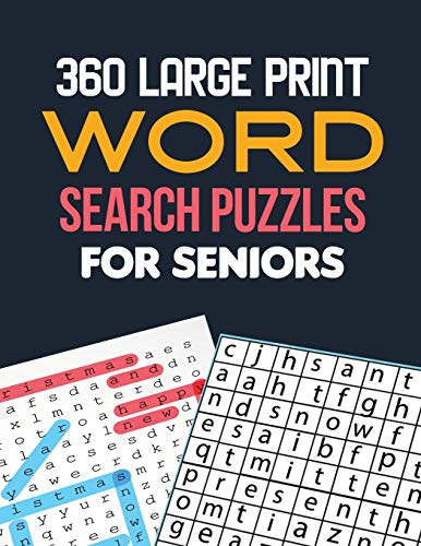Stock image for 360 Large Print Word Search Puzzles for Seniors: Word Search Brain Workouts, Word Searches to Challenge Your Brain, Brian Game Book for Seniors in This Christmas Gift Idea. for sale by PlumCircle