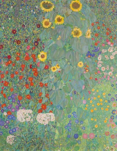 Stock image for Klimt LARGE Notebook #3: Cool Artist Gifts - Farm Garden with Sunflowers Gustav Klimt Notebook College Ruled to write in 8.5x11" LARGE 100 Lined Pages for sale by Revaluation Books