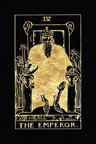 9781713140528: The Emperor: Tarot Journal Notebook Dotted, Black And Gold (Dot Grid, 110 Pages, 9"x6") (Tarot Card Notebook)