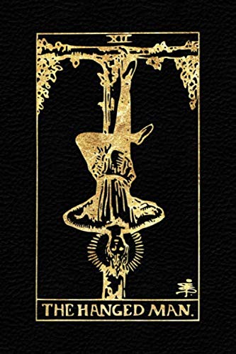 9781713178514: The Hanged Man: Tarot Journal Notebook Dotted, Black And Gold (Dot Grid, 110 Pages, 9"x6") (Tarot Card Notebook)