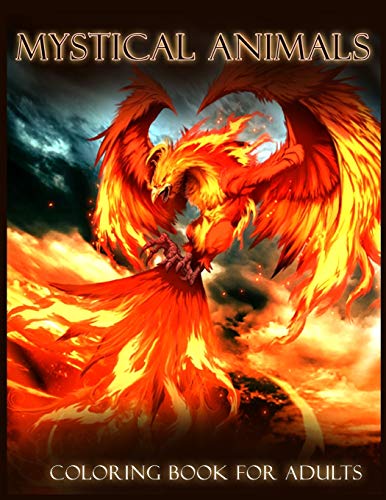 Beispielbild fr Mystical Animals: Beautiful Fantasy Coloring Book for Adults, with Mythical Animals, Phoenix, Unicorn, Dragon, Mermaids, Centaur (Stress zum Verkauf von ThriftBooks-Dallas