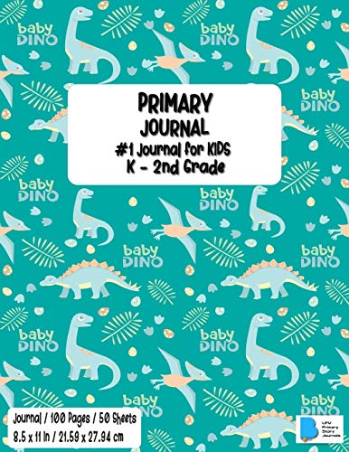 Imagen de archivo de Primary Story Journal: Dotted Midline and Picture Space Baby Dinosaur Design Grades K-2 School Exercise Book Draw and Write Journal / Notebook 100 . Soft Cover Home School, Kindergarten Workbook a la venta por PlumCircle